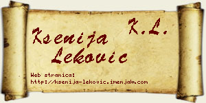 Ksenija Leković vizit kartica
